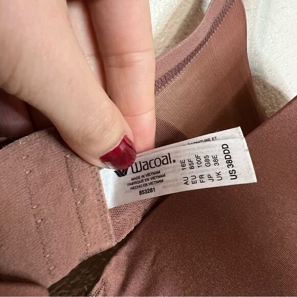 Wacoal 853281 brown side smoothing t-shirt bra 38DDD - Picture 3 of 7